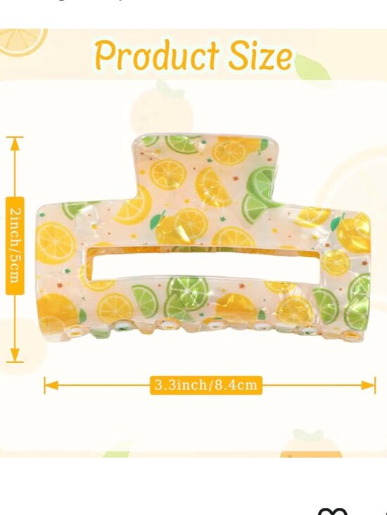 ?FREE GIFT WITH PURCHASE? Summer Fruit Lemon/Lime Hair Accessories Claw Clip main image 4